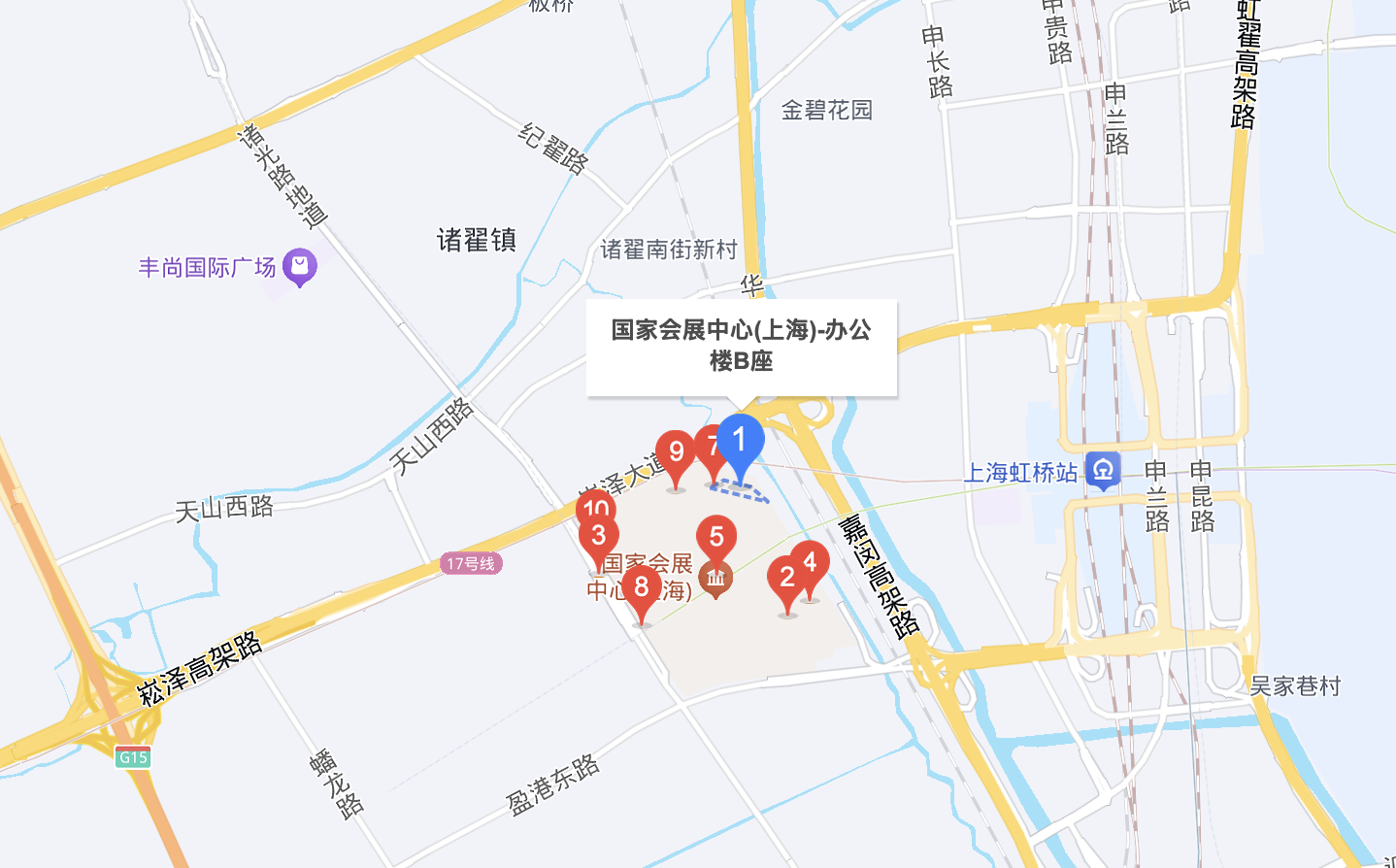 国家会展中心（上海）-办公楼B座地图